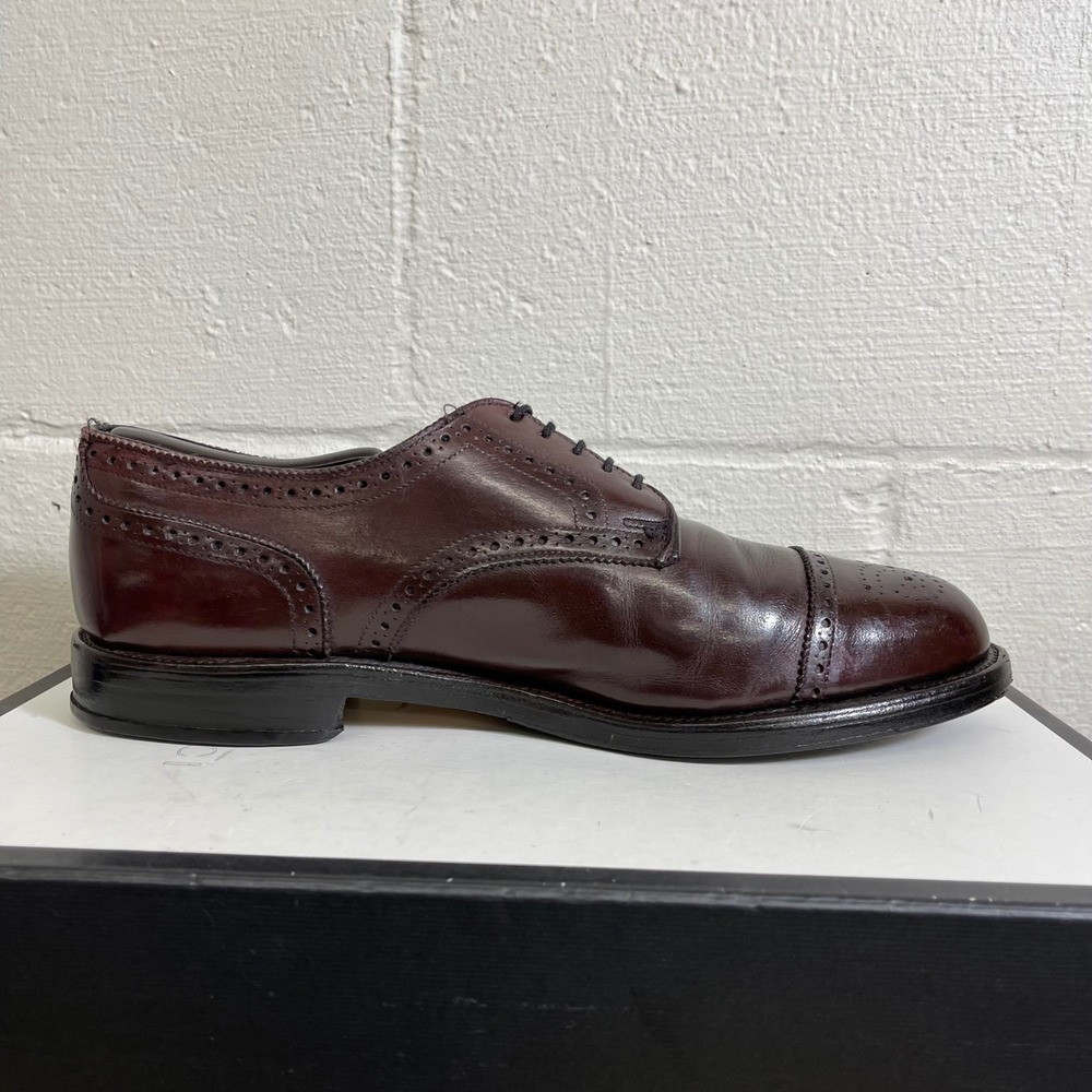 Allen Edmonds Lexington 5171 Brown Leather Cap Toe Oxford Dress Shoes Men's 10 D - Picture 2 of 12